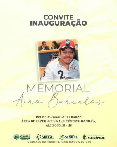 Imagem da notícia Alcinópolis inaugura memorial em homenagem ao compositor Airo Barcelos